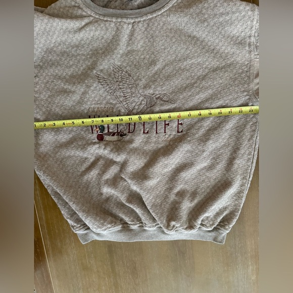 Vintage Boundry Line Embroidered Duck Mallory Crew Neck Sweatshirt Large Tan - Picture 5 of 10